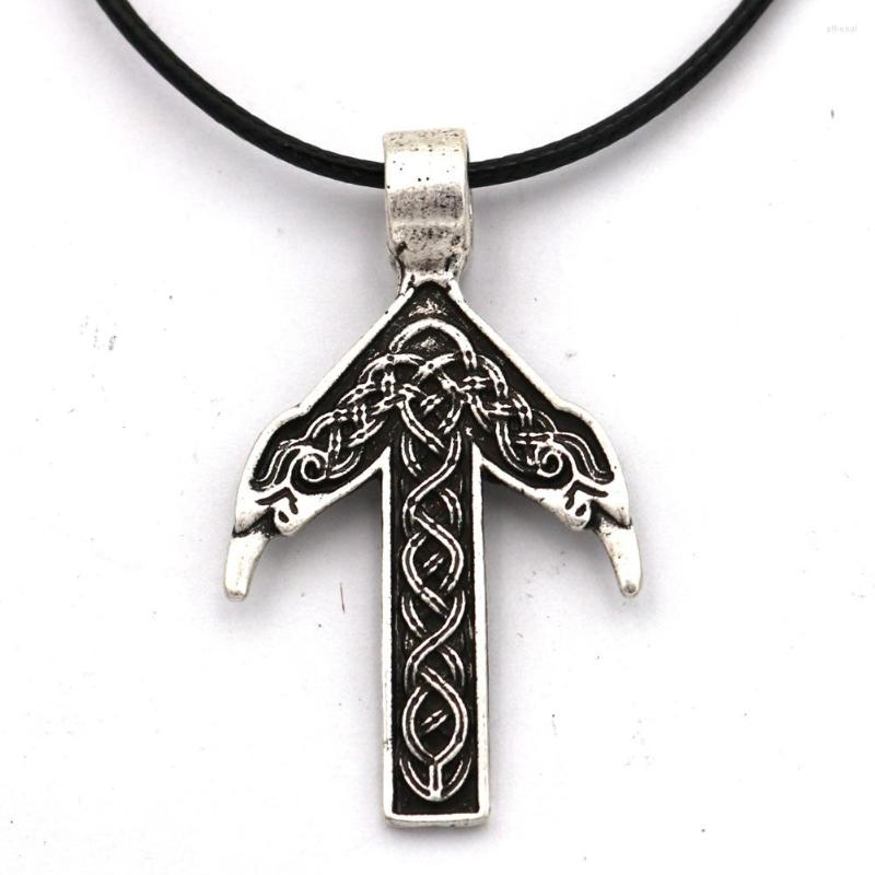 

Pendant Necklaces Nostalgia Fashion Norse Vikings Nordic Necklace Rune Viking Amulet Odin Raven Talisman Jewelry Men Gifts