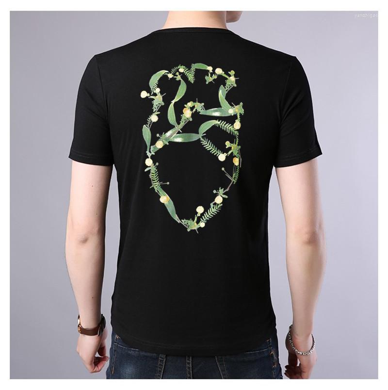 

Men' T Shirts Fashion Half Short Sleeves Love Print T-shirt Men' Cotton 2023 Summer Clothes TOP Tshirt Plus Asian Size M-2XL, White