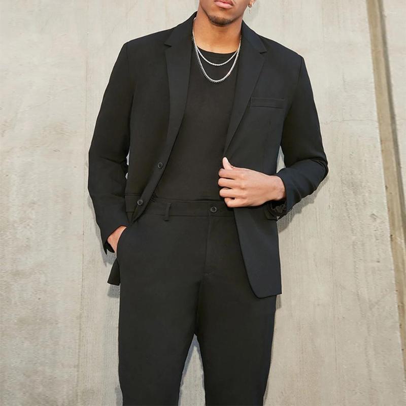 

Men' Suits 2023 Men' Monochrome Single-Breasted Suit Casual Wedding Party High-Quality Long-Sleeved Jacket Autumn And Winter, White