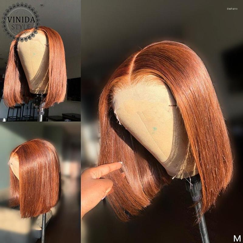 

Ombre Bob 130% Density T-part Lace Front Human Hair Wigs Scalp Top Closure With Baby Non-Remy, T part wig