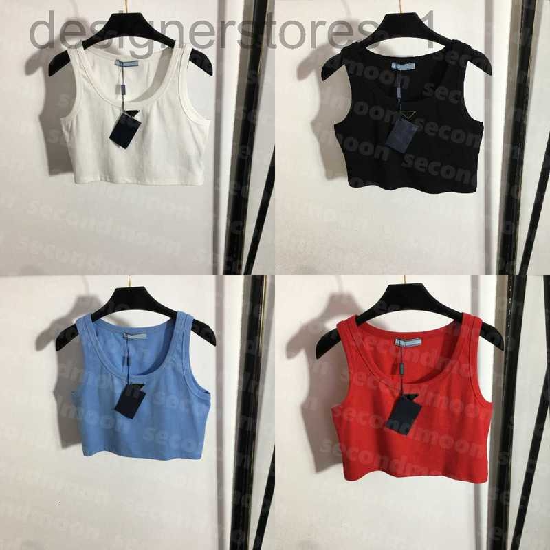 

designer Women Sexy Crop Top Tee Knitted Tank Breathable Vest T-Shirt Summer Designer Sport  Cropped 3GY8, White