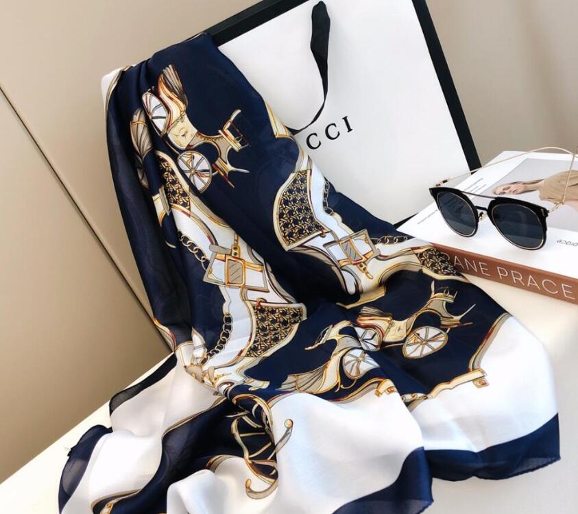 

2023 Famous Designer Ms. Xin Design Gift Silk Scarves High quality scarf 1800x90cm free delivery