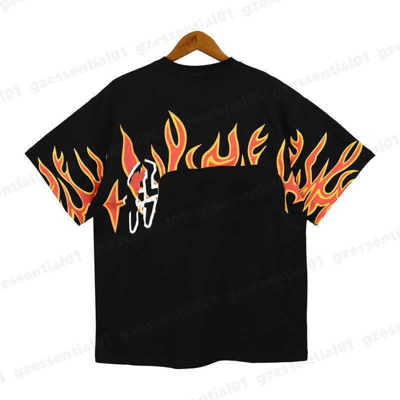 

Men Black Flame Letter Logo Print T Shirt Casual Designer Shirts Short-Sleeve Tshirt Fashion Summer Round Neck T-shirt Luxurious Unisex Tees Absorbent