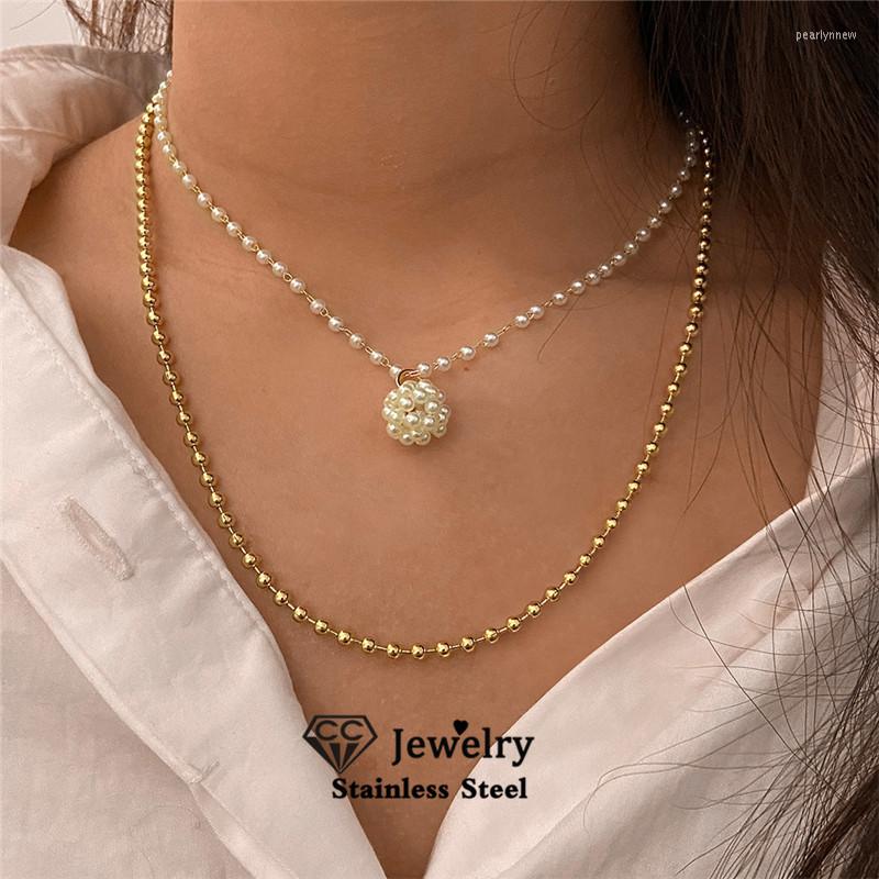 

Chains Pendants Necklace For Women Aesthetic Choker Double Layered Torque Temperament Fashion Jewelry Whole Sale YH560