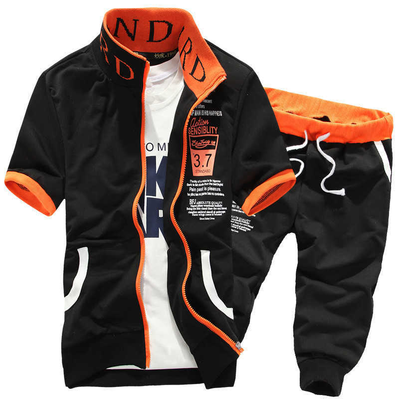 

Men's Tracksuits New 2021 Fashion Men Summer Tracksuits Mens Set 2PC Streewear Sportswear Men W0316, Dark blue