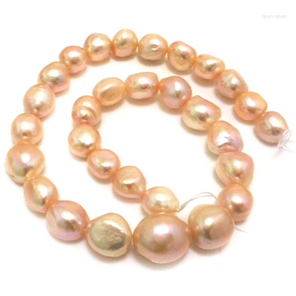 

Chains 16 Inches 12-15mm High Luster Natural Pink Baroque Pearl Loose Strand
