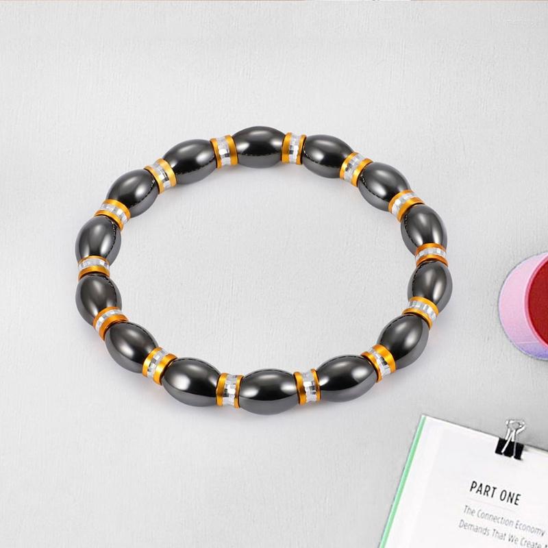 

Strand Cool Magnetic Bracelet Alloy Hematite Stone Therapy For Health Care Bangle Unise C1FC
