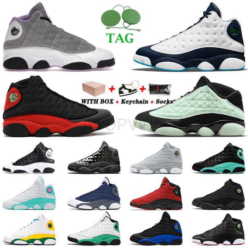 

Top Quality Jumpman 13 13s XIII Authentic Basketball Shoes Houndstooth High Singles Day Low Black Cat Island Green Olive Hyper Designer, 40-47 court purple