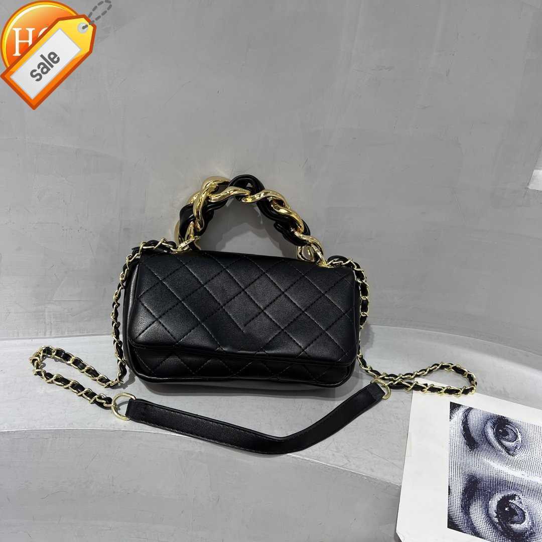 

Luxury Women's Brand Designer Hand Bill Shoulder Bags Fashion Multifunctional Portable Tote Bag Texture Ringer Brands Gift Box Packaging Factory Direct Sale, Black