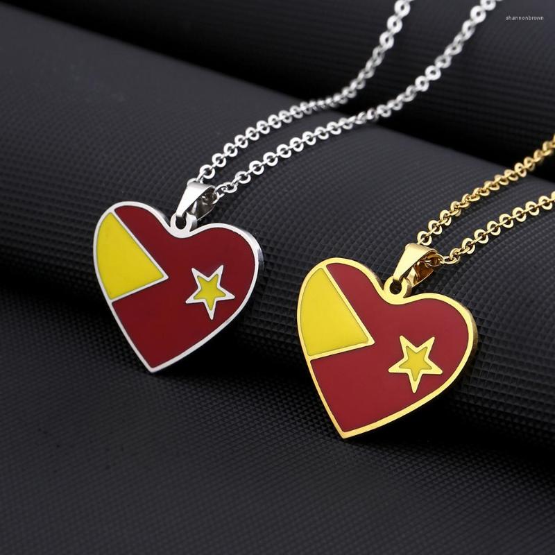 

Pendant Necklaces Heart Map Tigray State Ethiopian Necklace For Women Men Gold Silver Color Stainless Steel Charm Fashion African Jewelry