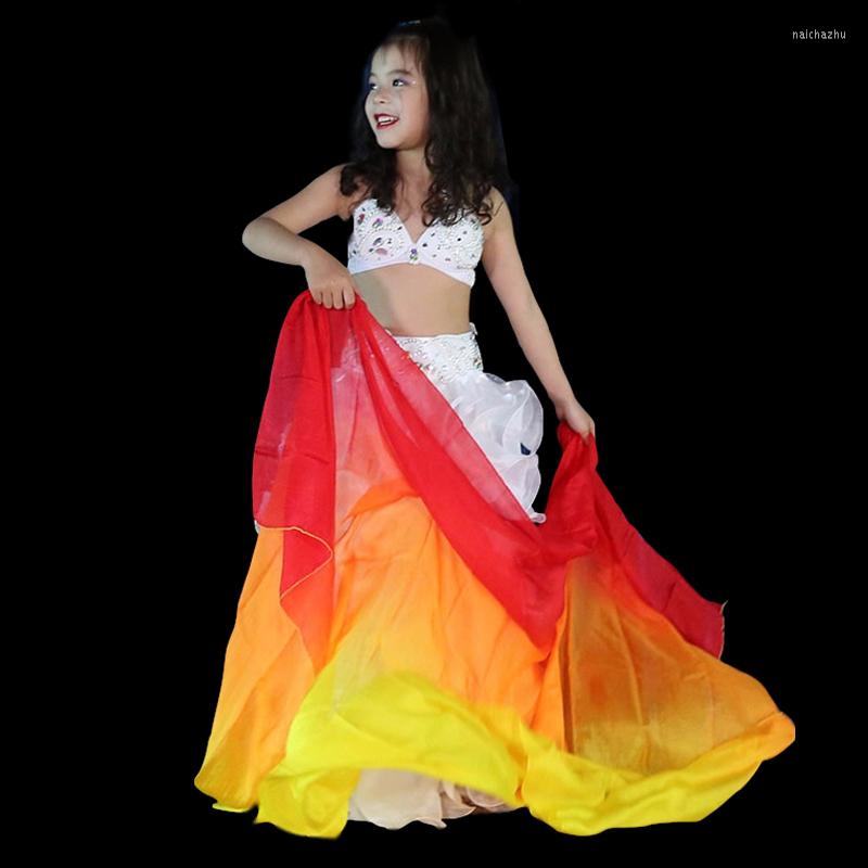 

Stage Wear Silk Performance Children Dancewear Contrast Color Light Texture Veil Shawls Women Scarf Costumes Veils 200cm X 90cm, Purple-fuchsia-white