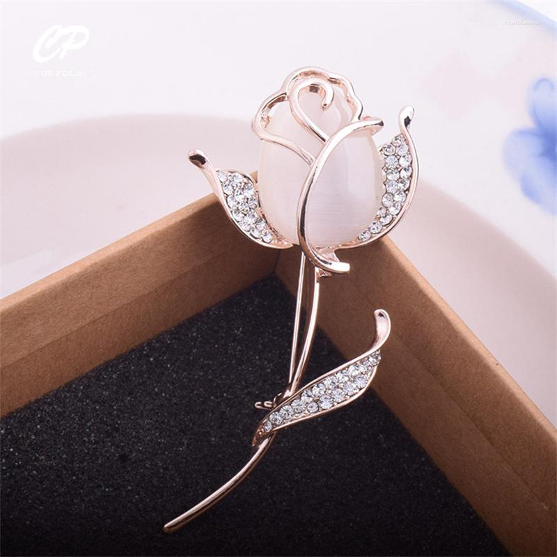 

Brooches High-grade Opal Rose Brooch Exquisite Wedding Bridal Clothing Accessories Flower