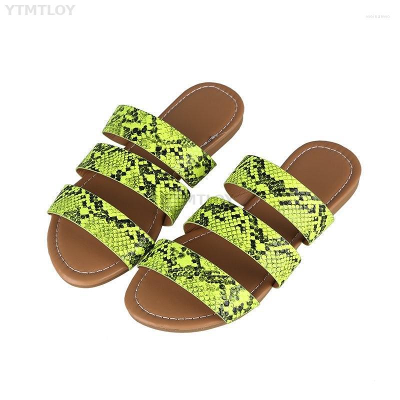 

Slippers Women's Sandals Snake Print Shoes Casual Outside Flat 2023 Summer Indoor Ytmtloy Zapatillas Mujer Casa House, Brown