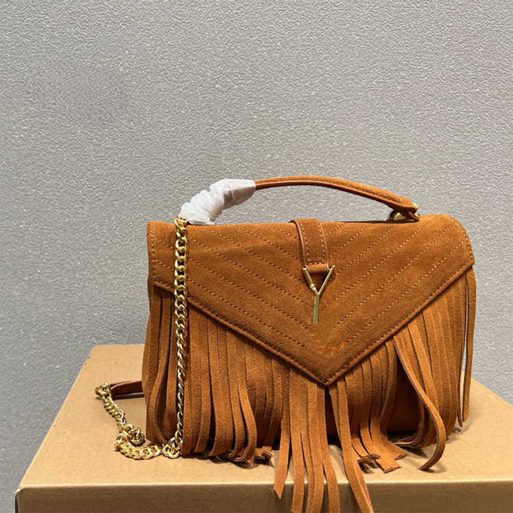 

Shoulder Bag Ysbag New Designer Bags Autumn Winter Tassel Chain Messenger Vintage Bag Women Handbag Flap Crossbody Bags Purse 220929, Ys-black