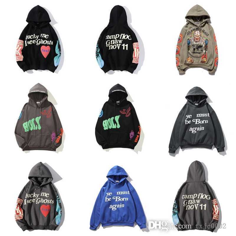 Mens And Womens Hoodie Cotton Brand Hip Hop Smiling Face Letter Printed Hooded Sweater Fashion Loose Top M-3XL