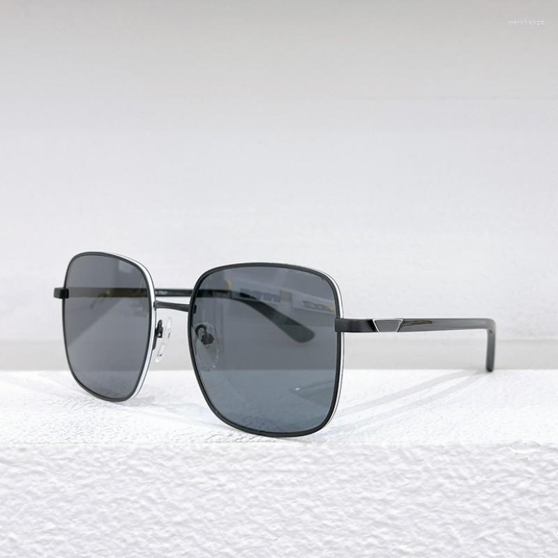 

Sunglasses Polarized Big Square Metal Women 2023 Brand Design Men Frame Vacation Car Driving Glasses Oculos Masculino