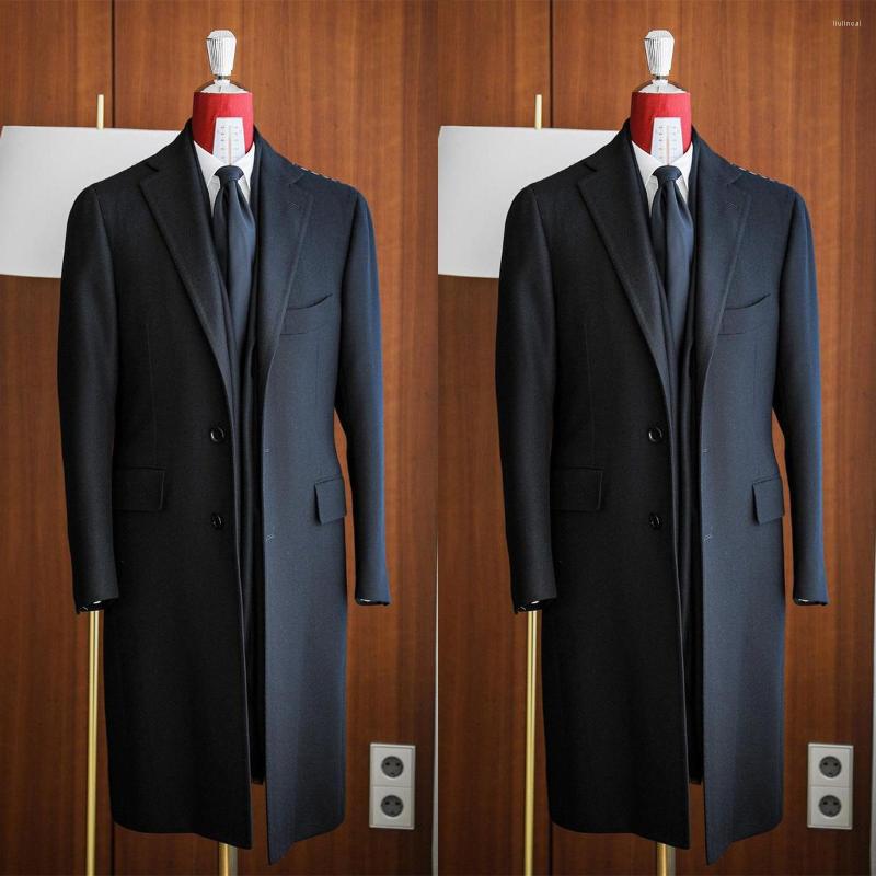 

Men's Suits Simple Classic England Style Woolen Overcoat Men Thick Custom Made Single Breasted Pocket Coat Casual Winter Warm Jacket, Royal blue