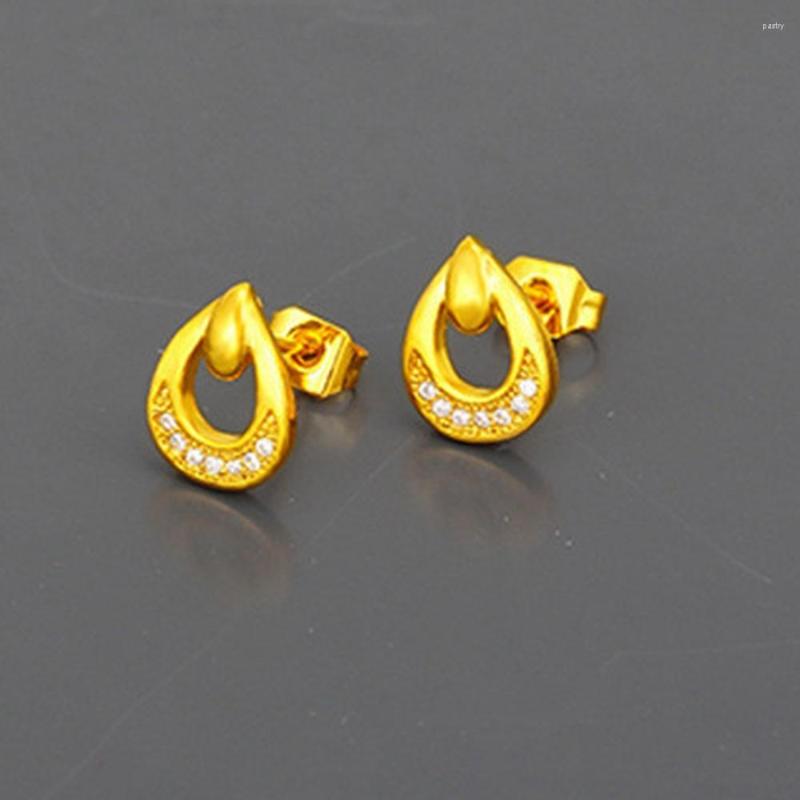 

Stud Earrings Small Drop-Shaped Yellow Gold Filled Lovely Girls Children Gift