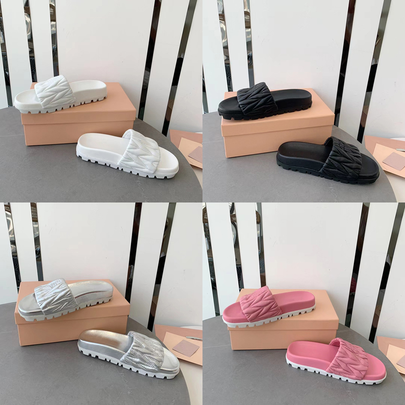 

2023 designer luxury women letters buckle slippers summer casual wear genuine Leather outdoors heel sandal Crepe upper Black/white/pink custom writting sizes 35-41
