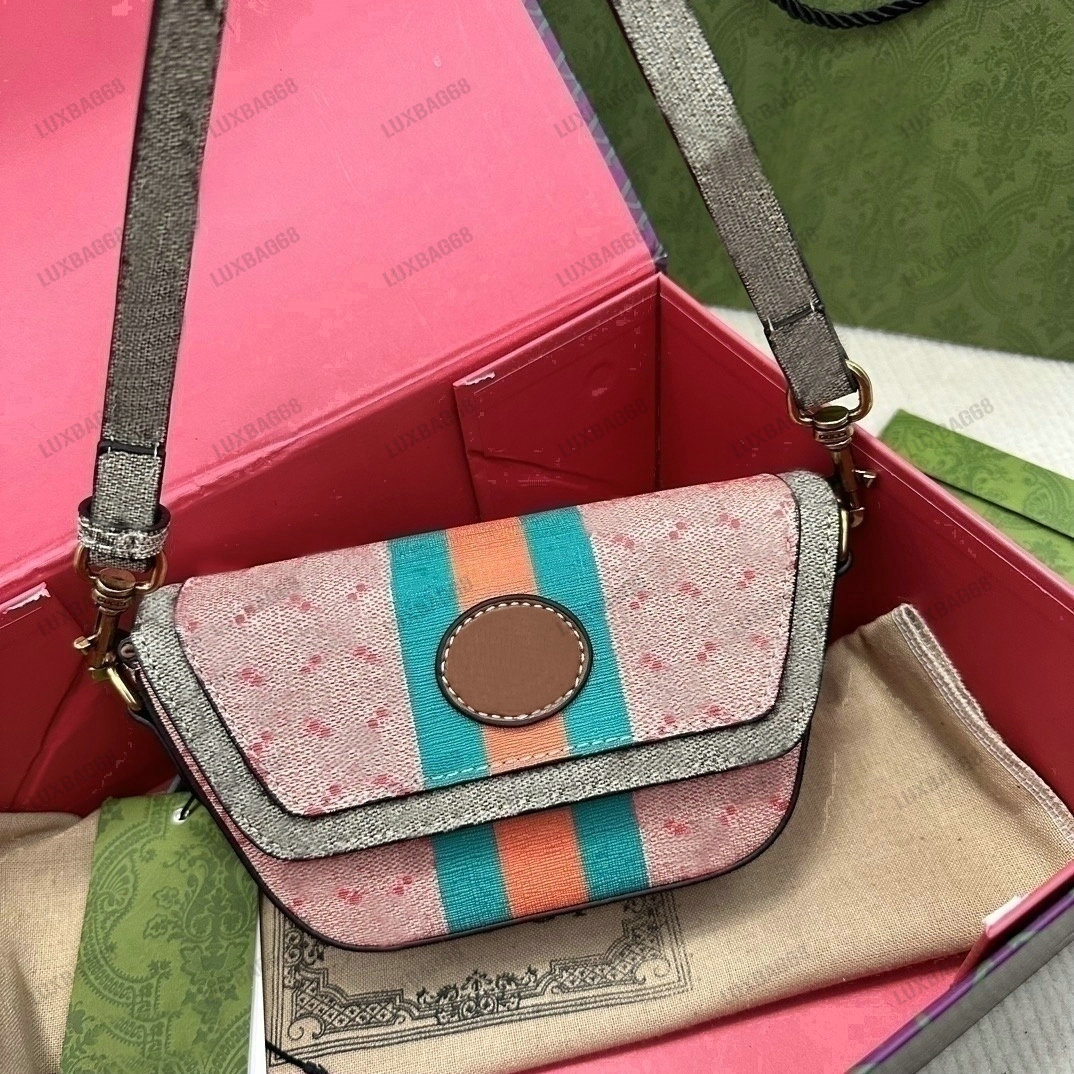 

Web Top Handle Mini Shoulder Bag in Pink Doubld G 723762 Multicolored Shoulder bag Fashion Lady Ophidia Bag CrossBody 2023 Women Designer Bags, #2