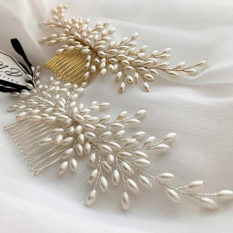 

Hair Clips Korean Fashion Pearl Combs Handmade Hairpins And For Women Girls Bride Wedding Styling Jewelry Accessories