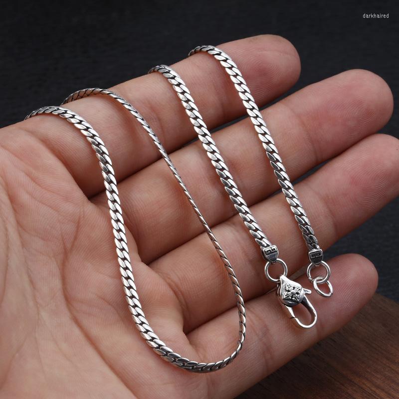 

Chains 3mm SOLID 925 STERLING SILVER MENS WOMEN Vajra Classic Link CHAIN Necklace A3979