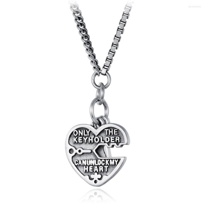 

Pendant Necklaces 2023 Lover Gifts Heart And Key For Women Choker Chain Vintage Jewelry Collares Bijoux Femme