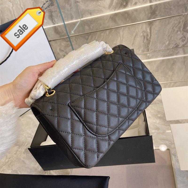 

Luxury Women's Brand Designers Shoulder Bags Fashion Classic Caviar Grain Skew Bag Texture Real Leather Gold Chain Shoulder Crossbody Bag Factory Direct Sales, Navy blue