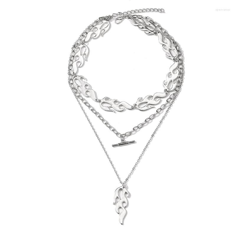 

Chains D0LC 1 Set European And American Personality Hip-hop Hollow Flame Mushroom Necklace Clavicle Chain Birthday Anniversary Gift