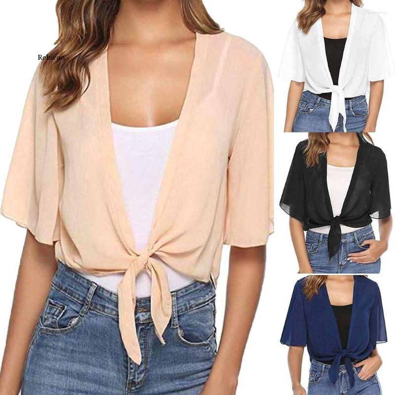 

Women's Blouses Women's Soft Chiffon Shawl Wraps For Evening Dress Summer Lady Blouse Wedding Cape Rebicoo Flapper Elegant Tops, Blue