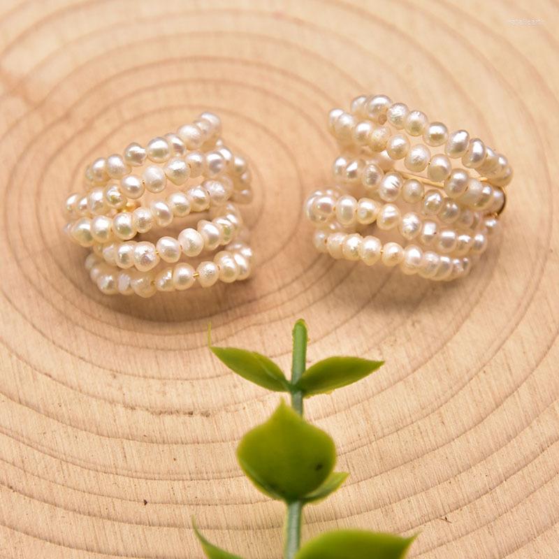 

Stud Earrings Exquisite Natural Freshwater Pearls Small Original Design Handmade Fine Jewelry For Women Temperament Accessories