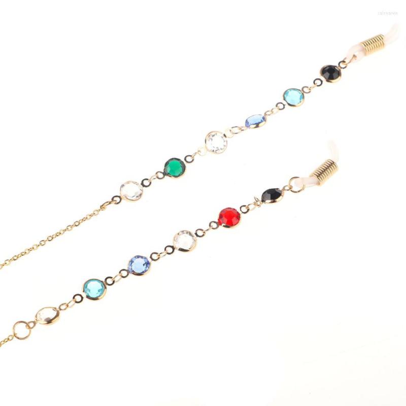

Chains JGL0058 2023 Latest Design Colorful Zircon Glasses Chain Glass Shiny Beads Handmade Reading Europe