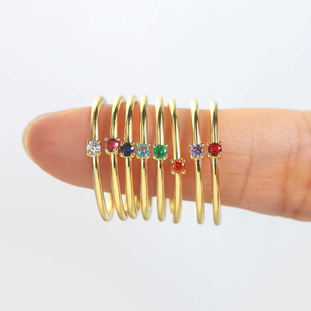 

Band Rings Little Thin Dainty Pinky Rings For Women Gold Color Zirconia Wedding Engagement Bride Finger Ring Jewellry Fashion Jewelry R246 G230317