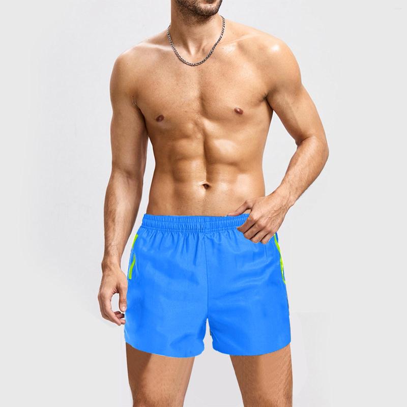 

Men's Shorts Mens Fashion Casual Short Solid Color Quick Drying Pant Lace Up Seaside Holiday Beach Pants Board Swim, Dark blue
