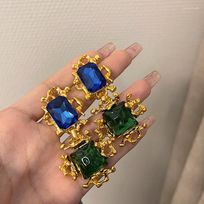 

Dangle Earrings Love Heart Pendant Earings Vintage Rhinestone Drop For Women Pendientes Party Jewelry