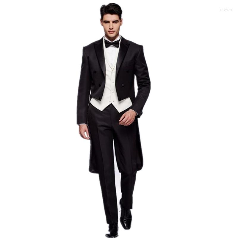 

Men's Suits 3Pcs Custom Made Blazer Trousers Men Suit Double Breasted Groom Tailcoat Mens Wedding Prom Tuxedos Jacket Vest Pants, Gray