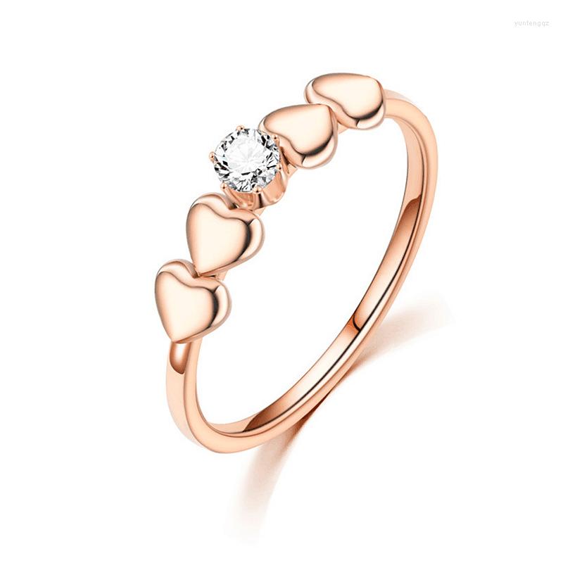 

Wedding Rings BAECYT For Women Minimalist Sweet Heart Shape Zircon 2 Color Thin Finger Ring Proposal Party Gift Fashion Jewelry