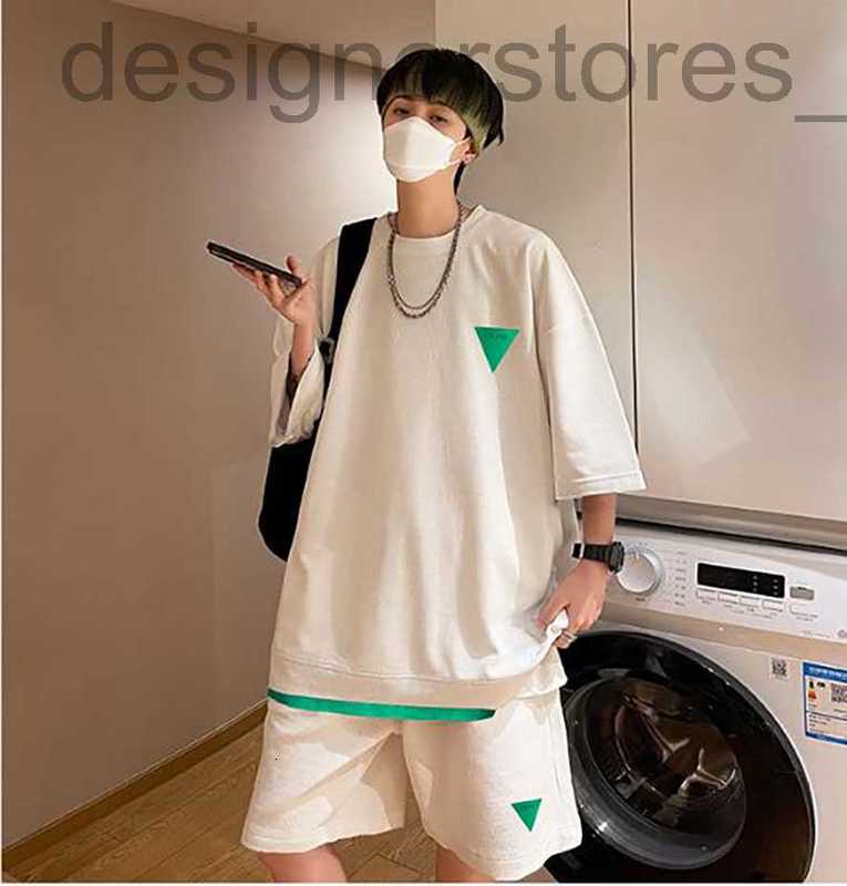 

designer sportswear fashion Men's Tracksuits summer shirt 2022 NICE Printed two piece brand Tee short sleeve T-shirt shorts casual U2US, White