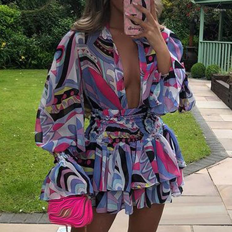 

Casual Dresses V-neck Printed Mini Dress For Women Wholesale Drop