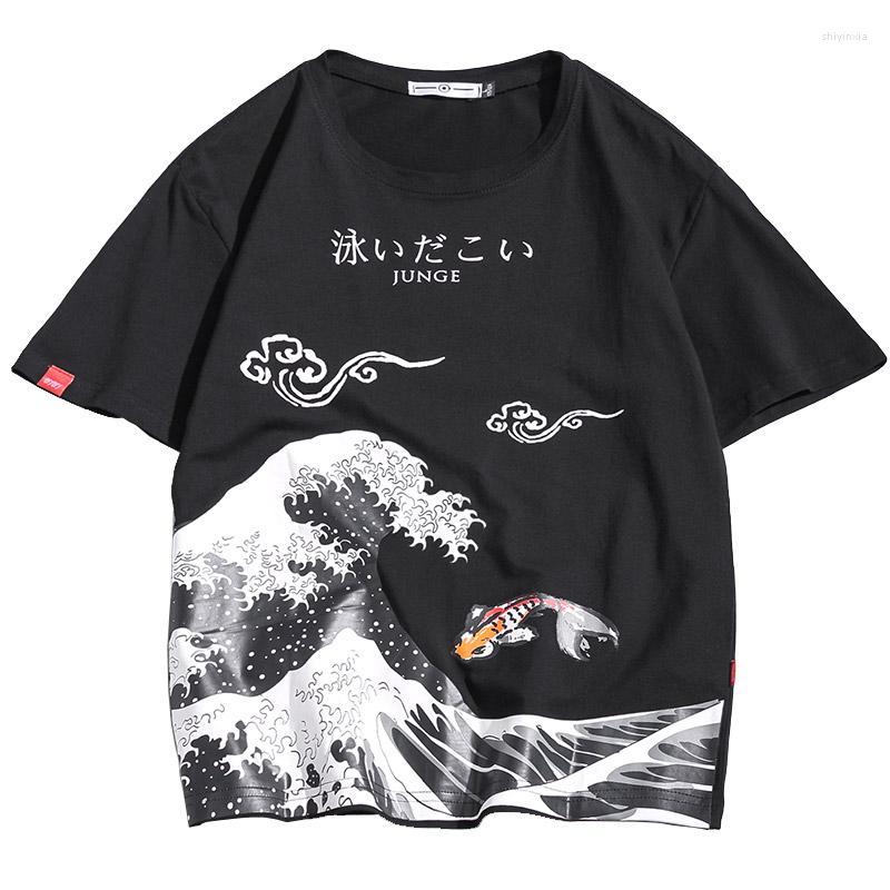 

Men's T Shirts Men Shirt Print Hip Hop Harajuku Summer Street Fashion Casual Cotton Loose Big Size Male Youth Black White