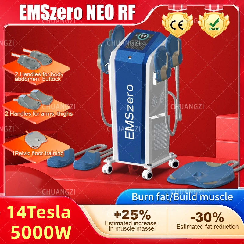 

DLS-EMSlim Neo RF Nova 14 Tesla Hi-Emt Machine EMSZERO With Pelvic Stimulation Pads and 4 RF Handle Pelvic Pads is Optional