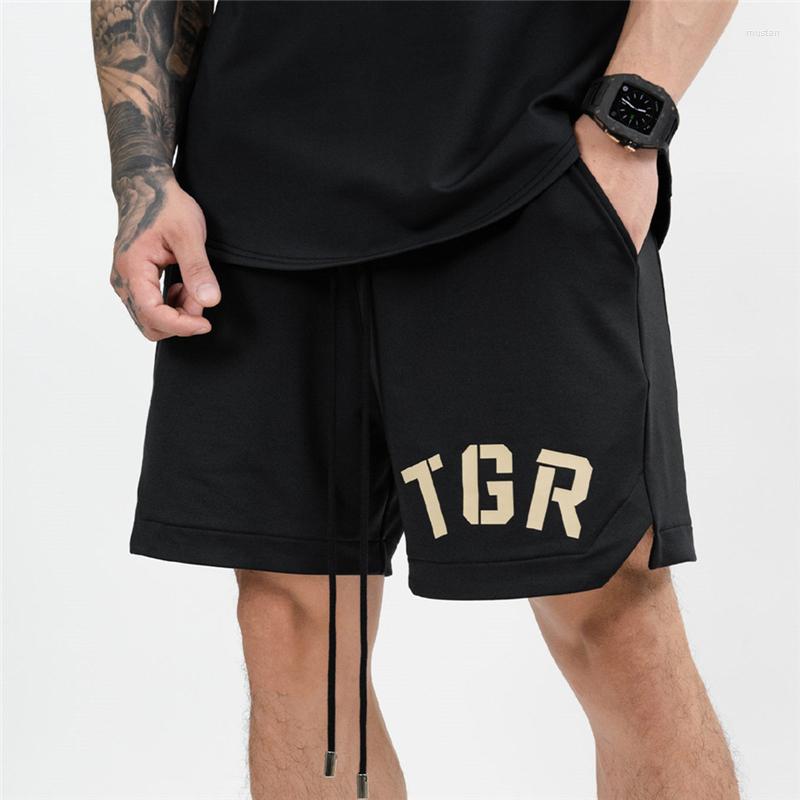 

Men's Shorts Brand Men Fitness Bottoms Bodybuilding Man Summer Workout Male Breathable Quick Dry Sportswear Jogger Beach Short Pants, Black