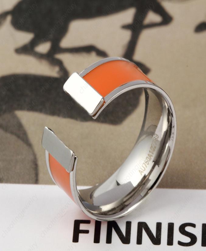 

Designer 6MM 8MM Stainless Steel Band Ring Women Fashion Men Rings Letters H Buckled Unisex Jewelry Accessories Gift Size 5111470239