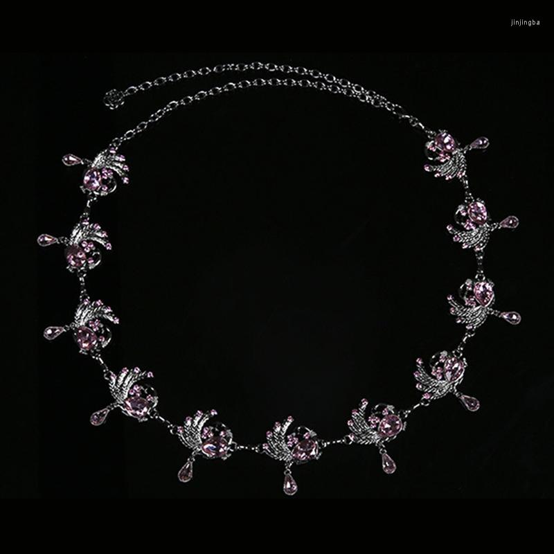 

Stage Wear Women Belly Dance Accessories Rhinestone Waists Belt Chain Jewelry Bellydance Peacock Body Chains M, Green