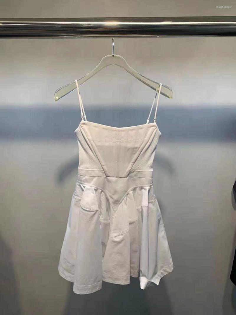 

Casual Dresses Letterwang Spring And Summer Splice Slim Dress White Fashion Elegant Women