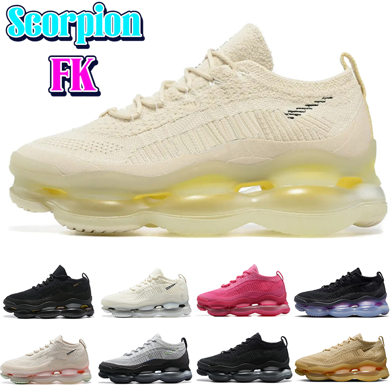 

2023 Scorpion FK Mens Running shoes fly knit mesh fashion platform shoe cushion lemon wash fuchsia sesame Designer men women trainers outdoor Sports sneakers, 1# lemon wash