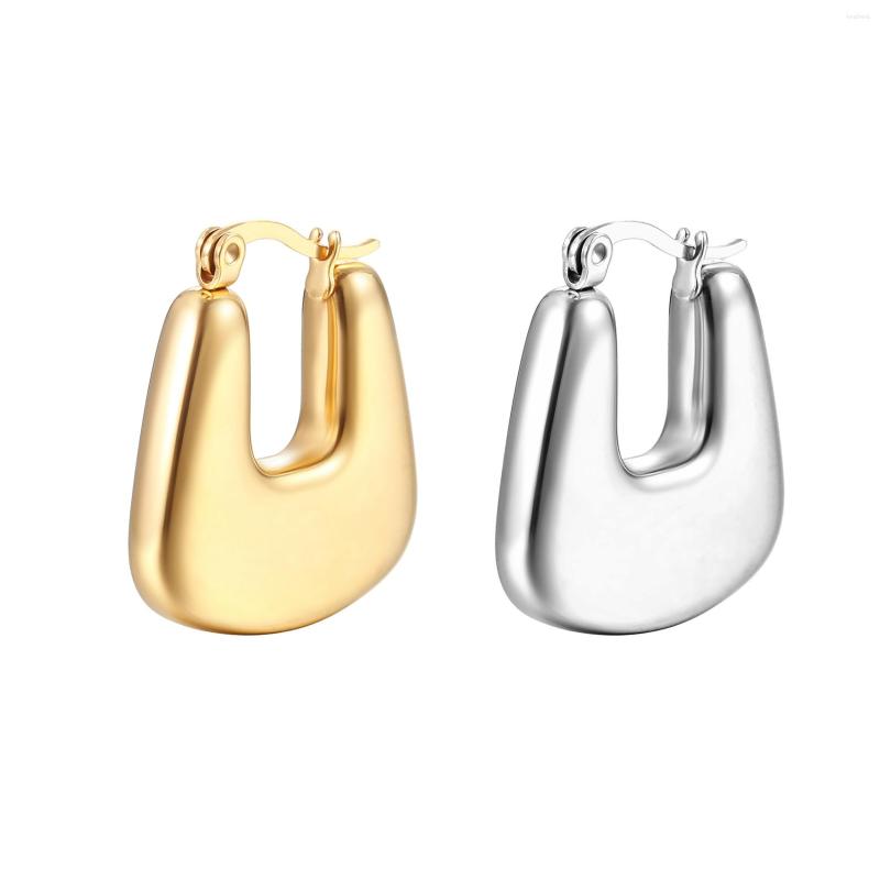 

Hoop Earrings Stainless Steel PVD High Grade Hollow Design Chunky Bold Gold Statement Inoxidable