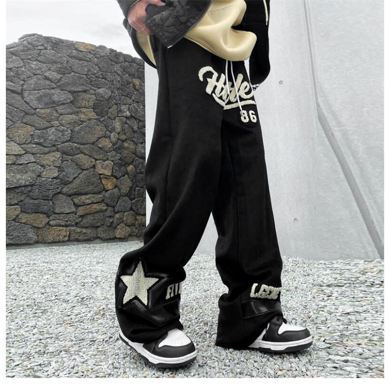 

Men's Pants Straight Sweatpants Joggers Wide Leg Trousers Y2k Vintage Streetwear Casual Cargo Baggy Safari Style 230317, Armygreen