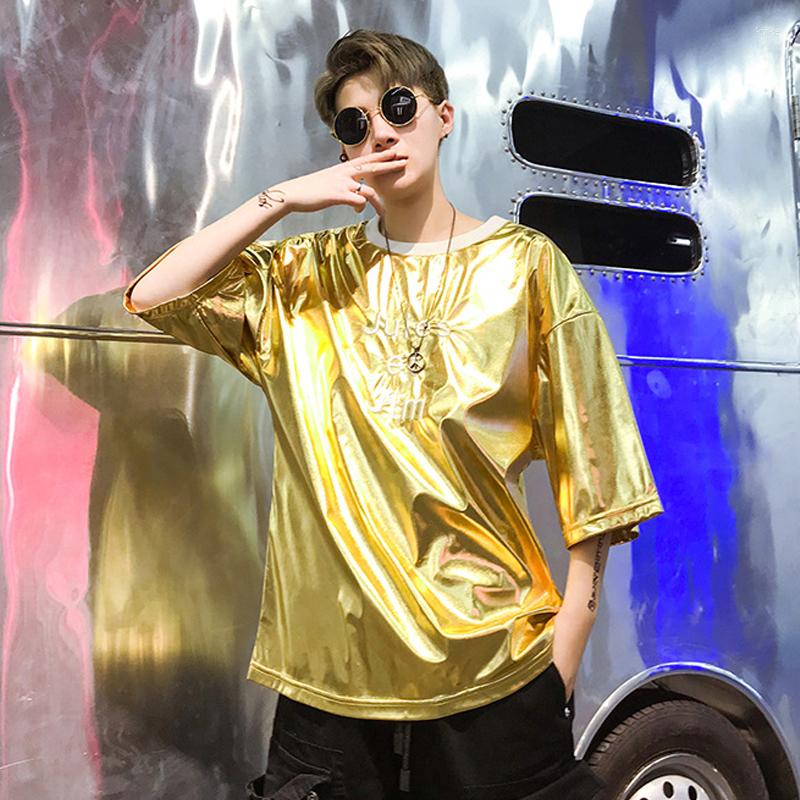 

Men's T Shirts 2023 Streetwear Golden T-Shirt Men Hip Hop Funny Shirt Short Sleeve Summer Harajuku Club Tshirt Tops Tees MG434, Blue