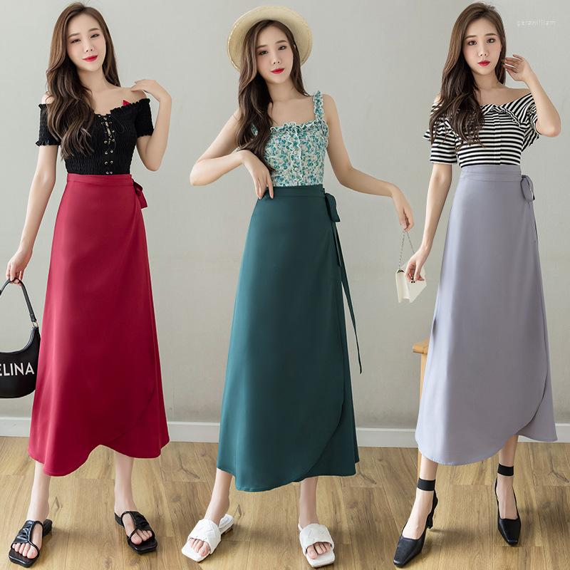 

Skirts Skirt Women's Summer Fashion 2023 Long Beach Chiffon, Green daisy